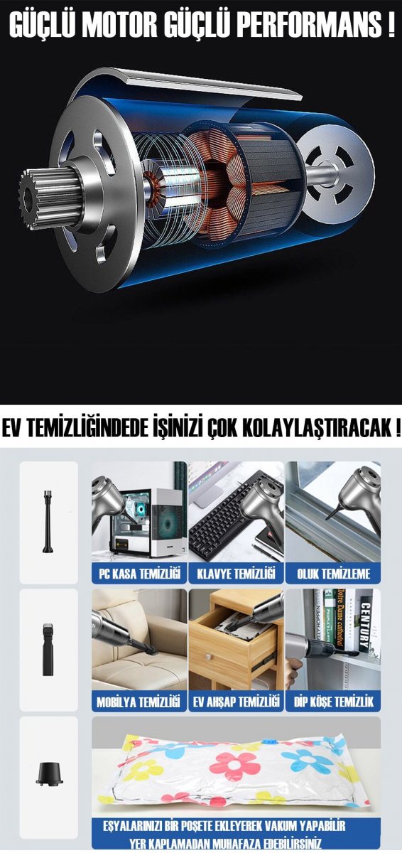 Vakumlu Araç Süpürgesi 2