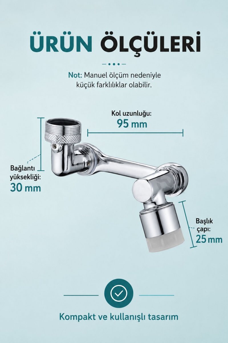 1080 Derece Musluk Başlığı 5