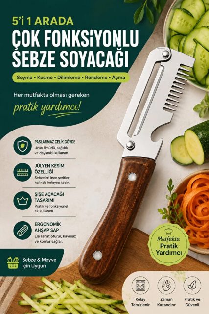 Sebze Soyacak ve Kesme Aleti