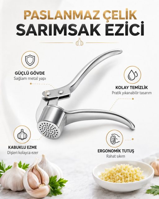Metal Sarımsak Ezici