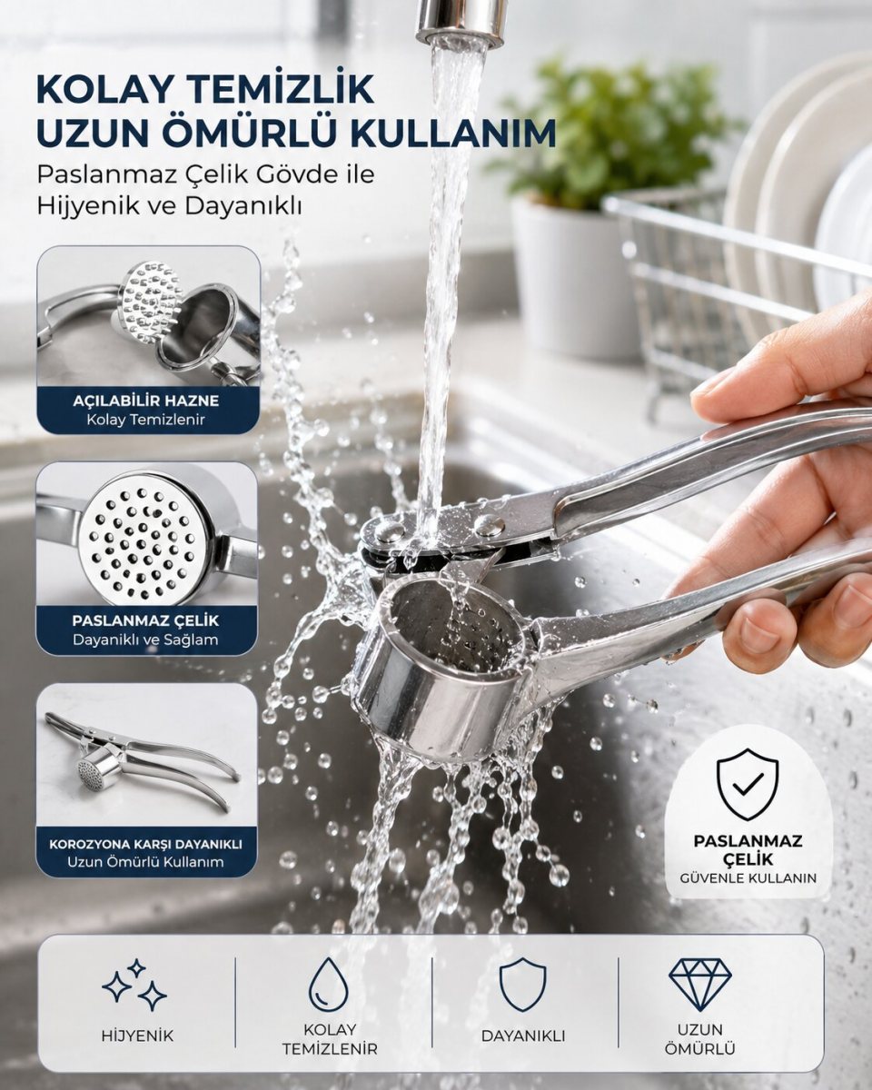 Metal Sarımsak Ezici 8