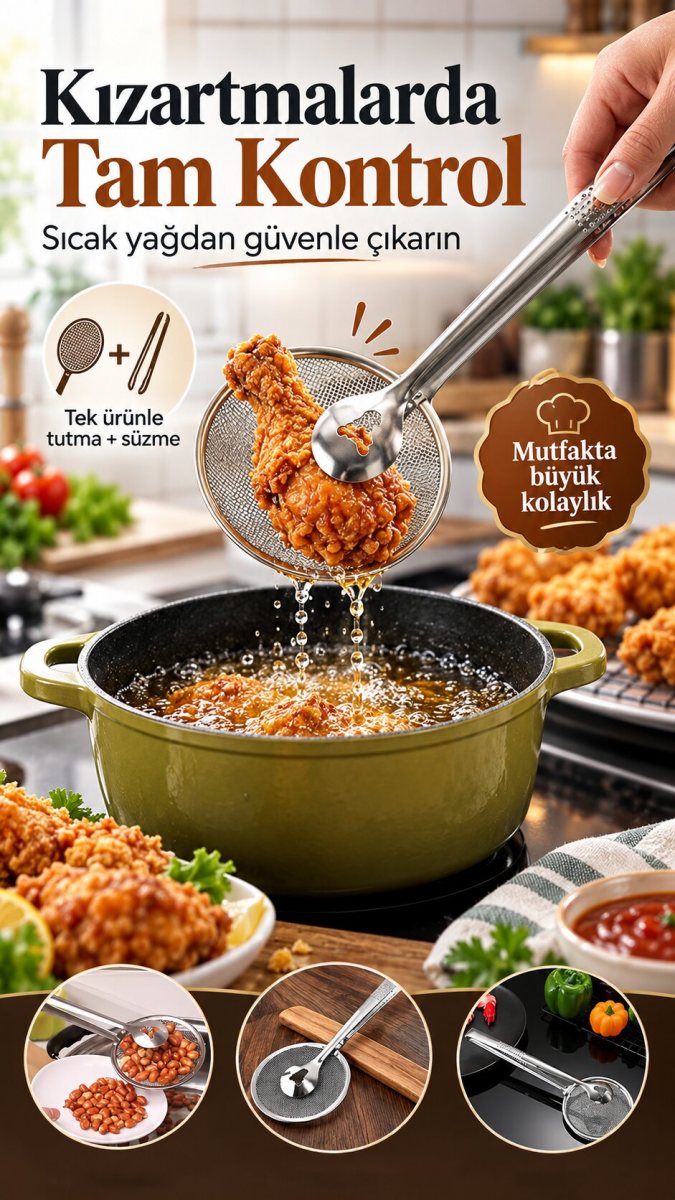Tel Süzgeçli Kızartma Maşası 3