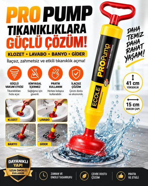 Lavabo Klozet Gider Açıcı Pompa