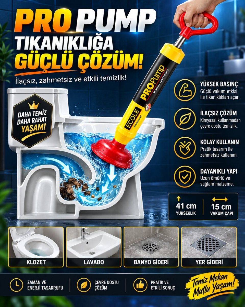 Lavabo Klozet Gider Açıcı Pompa 2