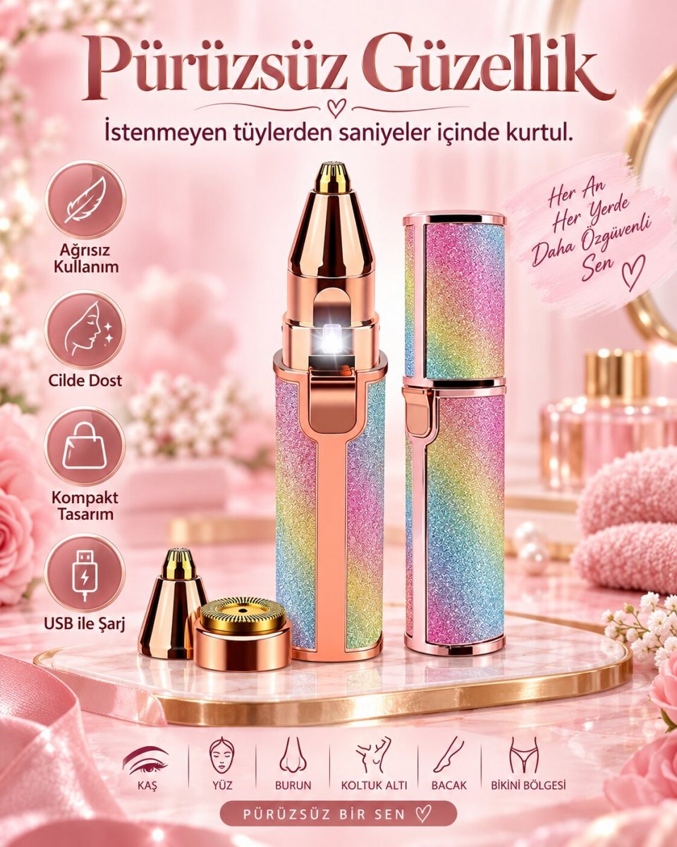 Çift Başlıklı Şarjlı Epilatör 1