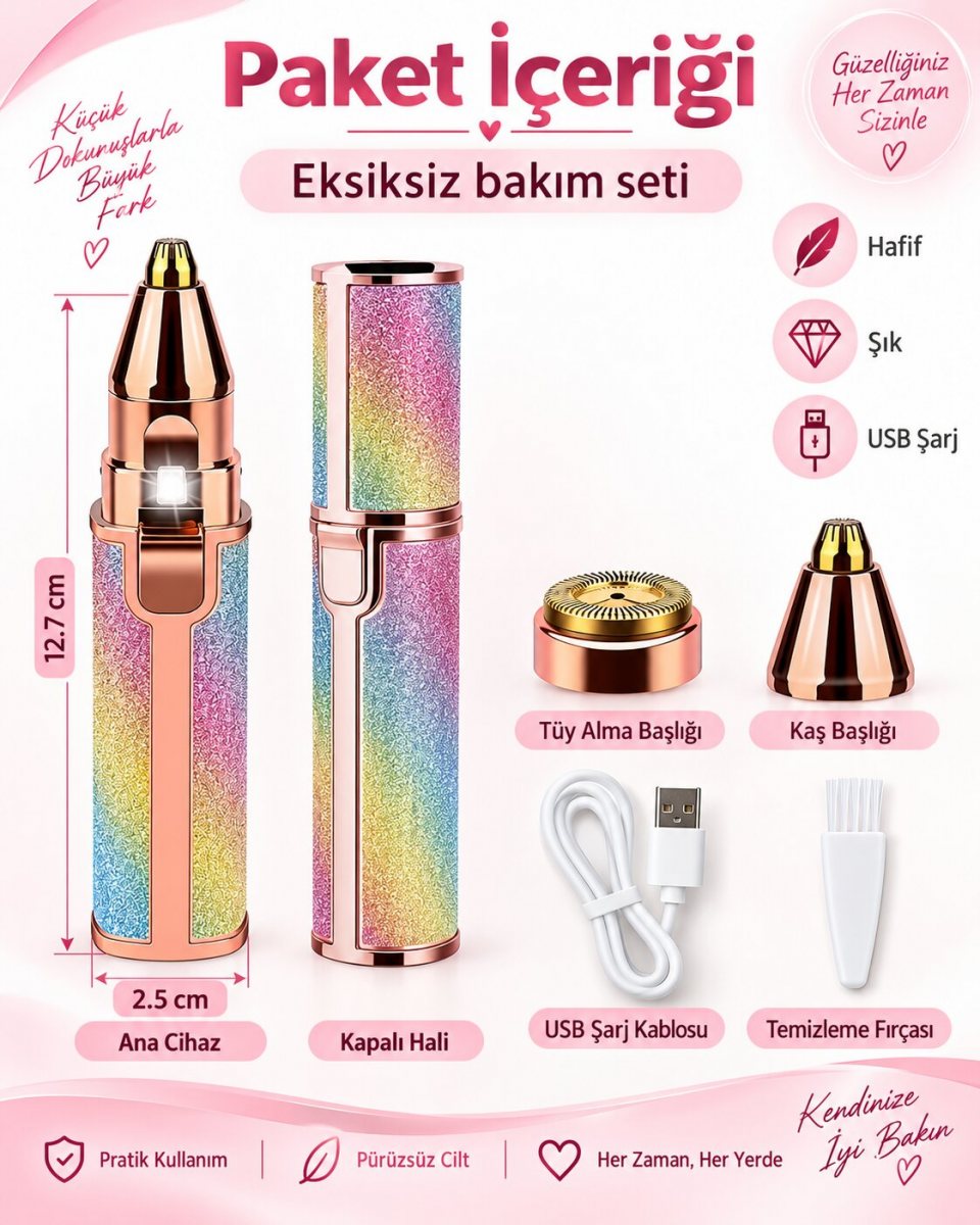 Çift Başlıklı Şarjlı Epilatör 6