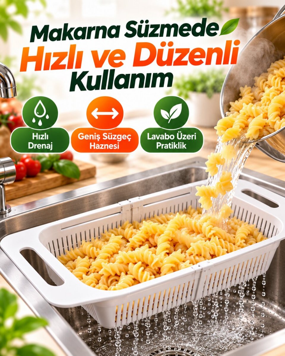 Plastik Ayarlanabilir Lavabo Süzgeç 4