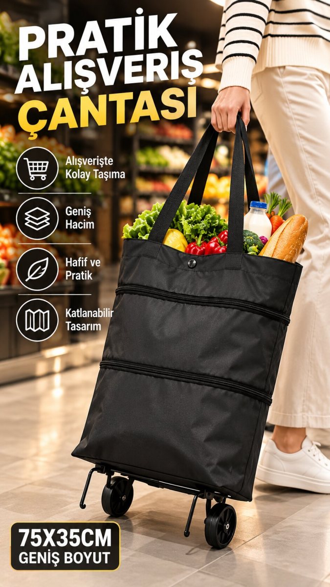 Katlanabilir Pazar Arabası 2