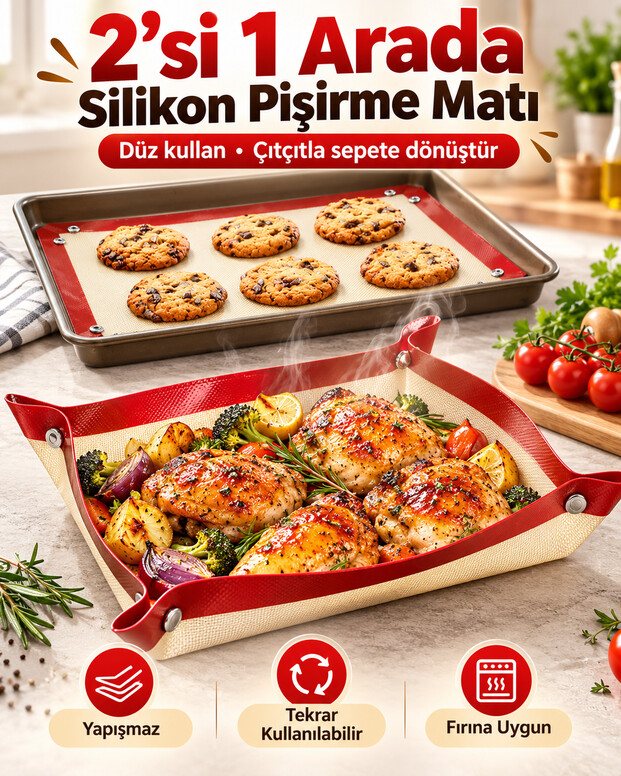Çıtçıtlı Fırın Pişirme Matı 1