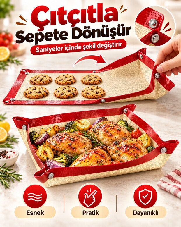 Çıtçıtlı Fırın Pişirme Matı 2