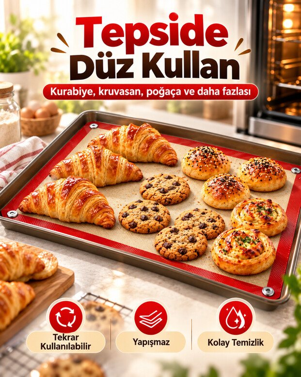 Çıtçıtlı Fırın Pişirme Matı 3
