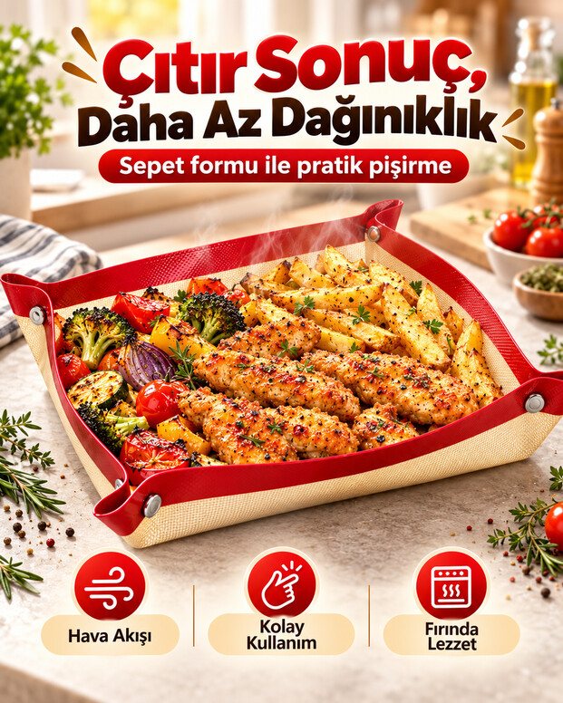 Çıtçıtlı Fırın Pişirme Matı 5