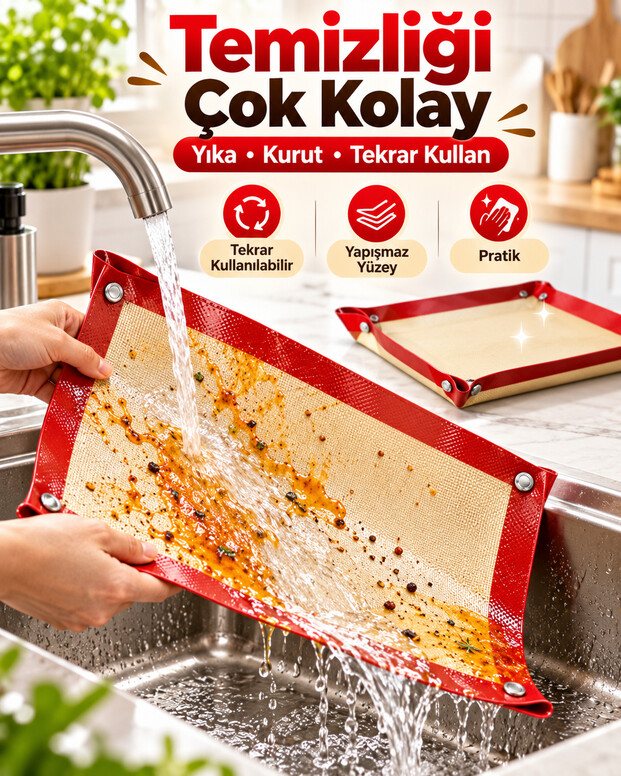 Çıtçıtlı Fırın Pişirme Matı 6