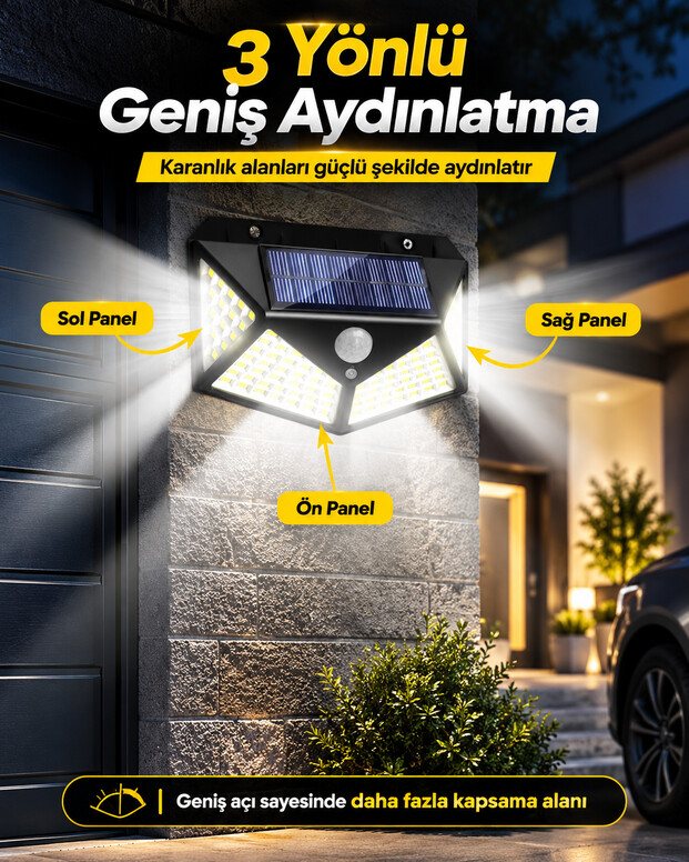 100 Ledli Solar Bahçe Lambası 3