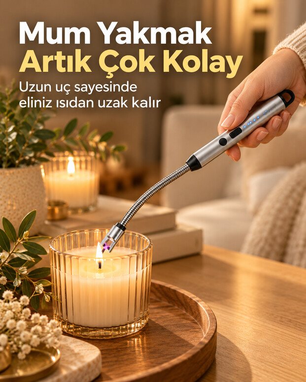 Usb Şarjlı Mutfak Çakmak 4