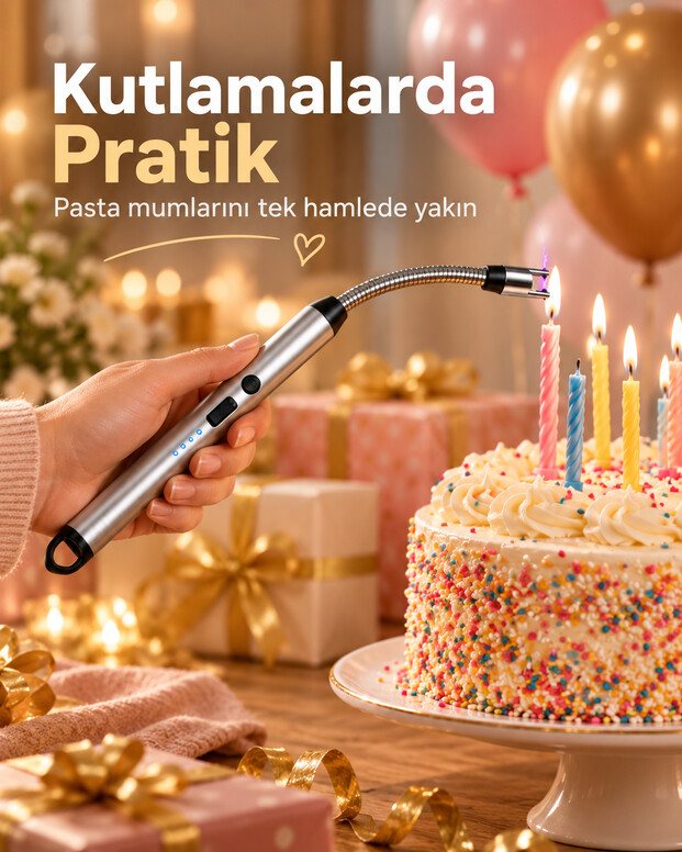 Usb Şarjlı Mutfak Çakmak 5