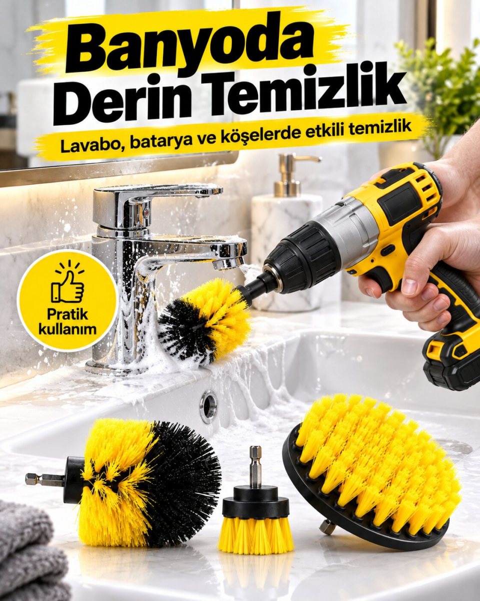 3'lü Matkap Ucu Temizlik Fırçası 4