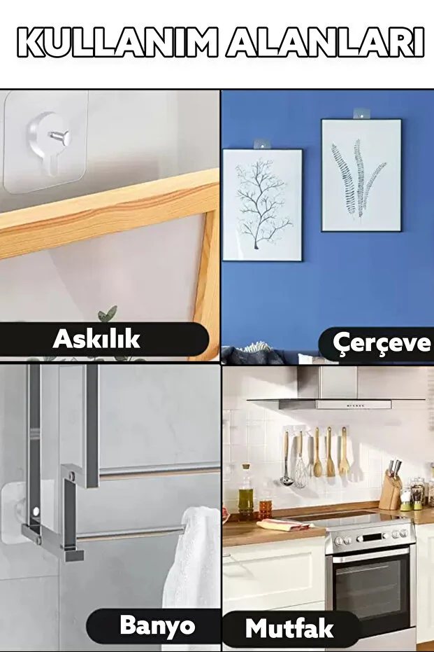 4'lü Şeffaf Vidalı Askı 8